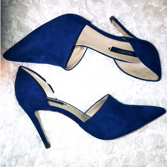 Zara Basic Royal Blue Heels - Picture 4 of 6